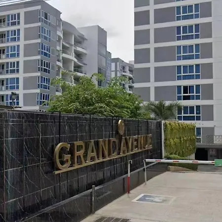 芭堤雅市中心 Grand Avenue 一卧室公寓城景酒吧街 高速互联网智能电视